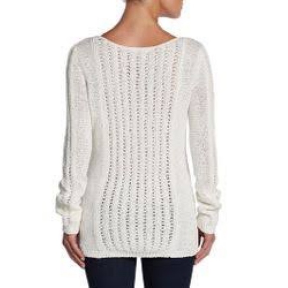 Rachel Zoe Karla Cotton Blend Knit Sweater in Ivory Size XXL - Picture 2 of 8